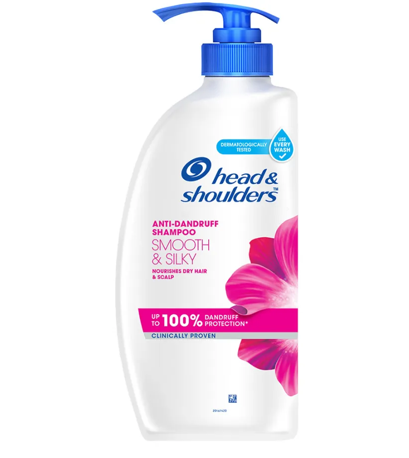 Head & Shoulders Smooth & Silky Anti-Dandruff Shampoo | Up to 100% Dandruff Protection | Nourishes Dry Hair & Scalp 1L