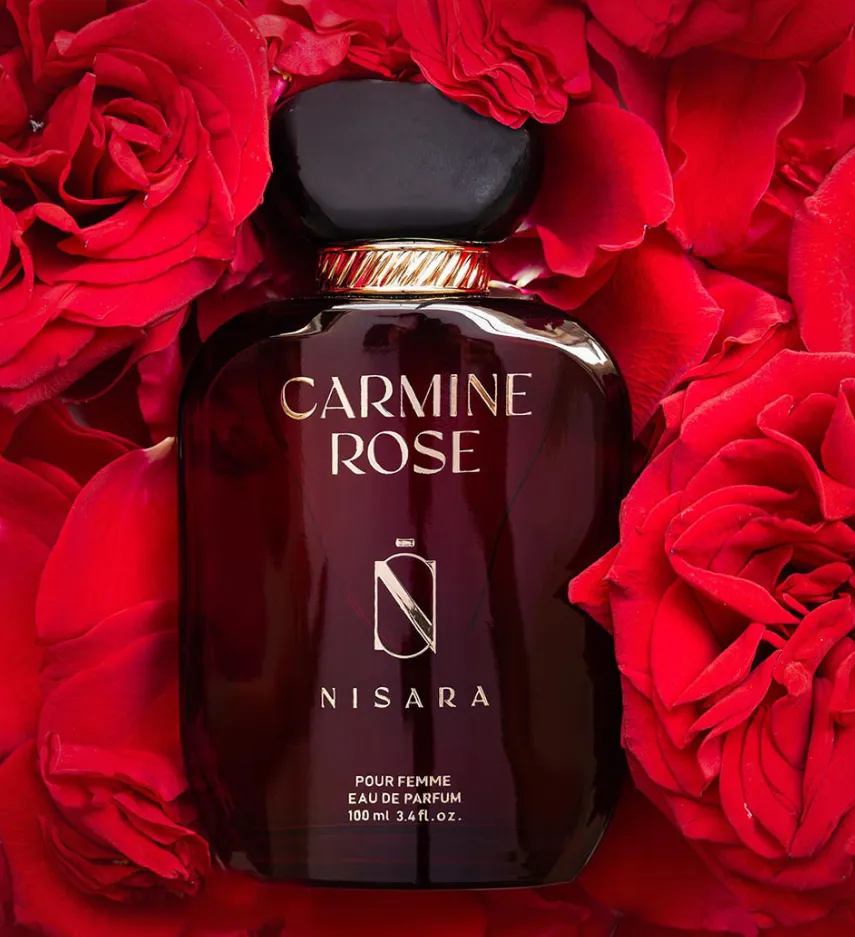 Nisara Carmine Rose Eau De Parfum for Women | Long-Lasting Romantic Rose Fragrance | Luxury Floral Perfume 100 ml